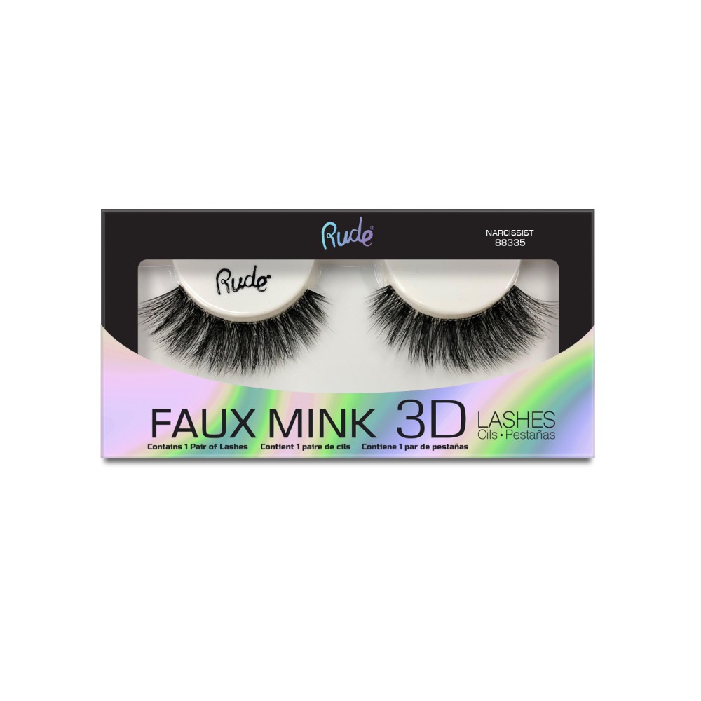 Veštačke trepavice Faux Mink 3D - Narcissist | RUDE COSMETICS | Ecobeauty