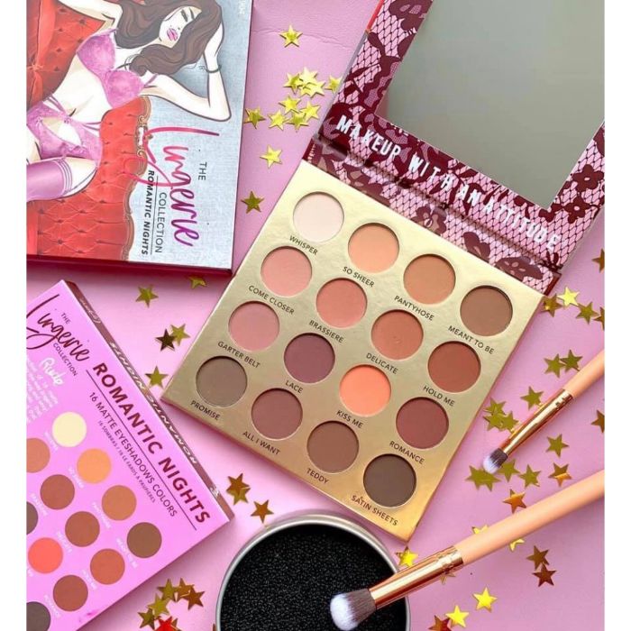 Paleta mat senki za oči LINGERIE COLLECTION - Romantic Night | RUDE COSMETICS | Ecobeauty