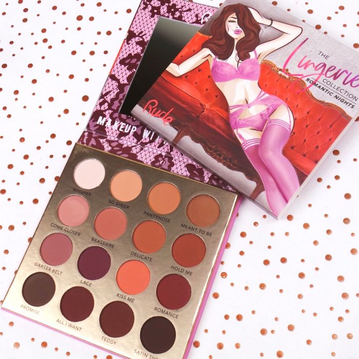 Paleta mat senki za oči LINGERIE COLLECTION - Romantic Night | RUDE COSMETICS | Ecobeauty