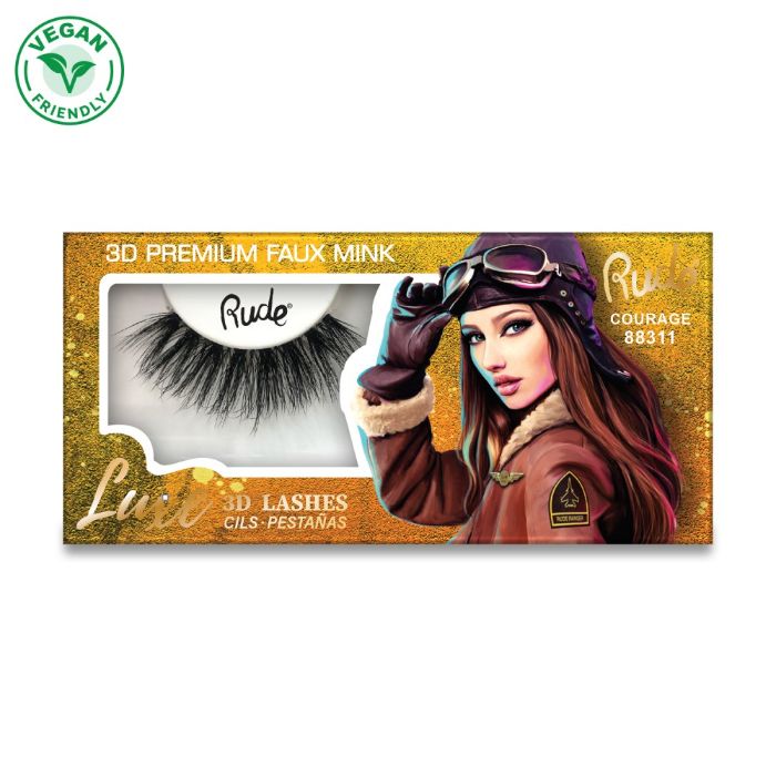 Svilene trepavice na traci Luxe 3D Korean Silk - Courage | RUDE COSMETICS | Ecobeauty