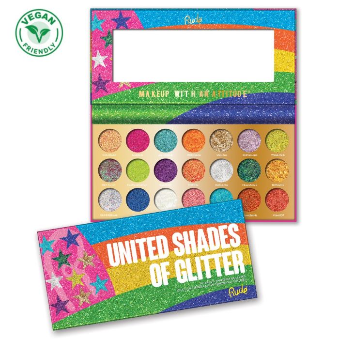 Paleta glitera United Shades of Glitter | RUDE COSMETICS | Ecobeauty