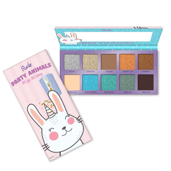 Set od 4 palete senki za oči sa po 10 boja Party Animal | RUDE COSMETICS | Ecobeauty