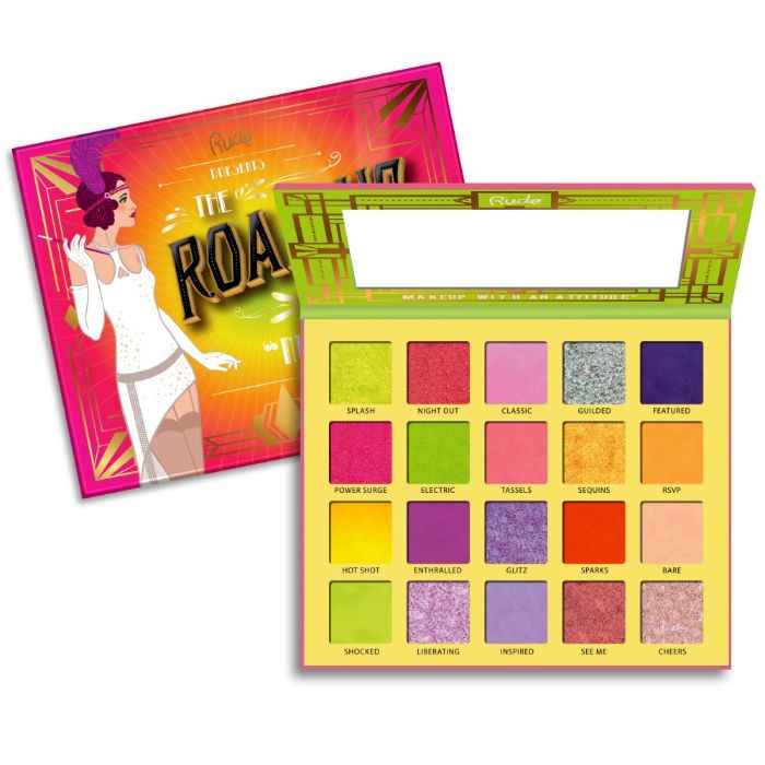 Paleta senki za oči THE ROARING 20 s - Neon | RUDE COSMETICS | Ecobeauty