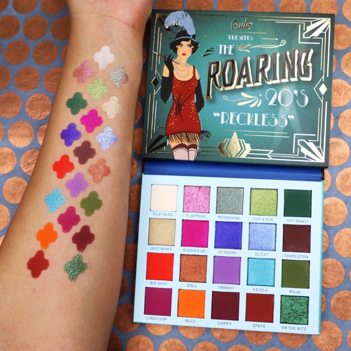Paleta senki za oči THE ROARING 20 s - Reckless | RUDE COSMETICS | Ecobeauty