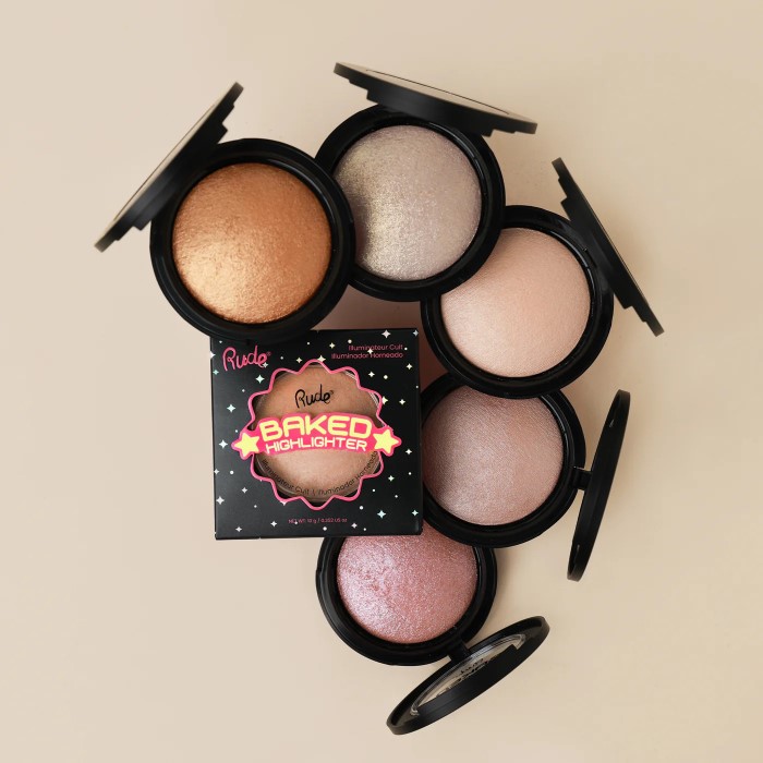 Hajlajter za lice i telo BAKED HIGHLIGHTER | RUDE COSMETICS | Ecobeauty