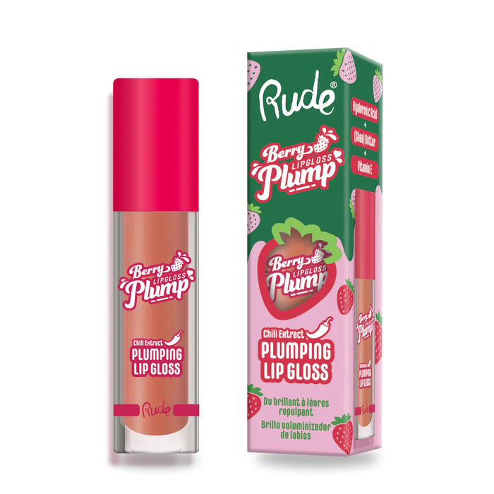  Sjaj za punije usne Berry Juicy Plumping Bare 810079383061 | Rude Cosmetics | Ecobeauty online