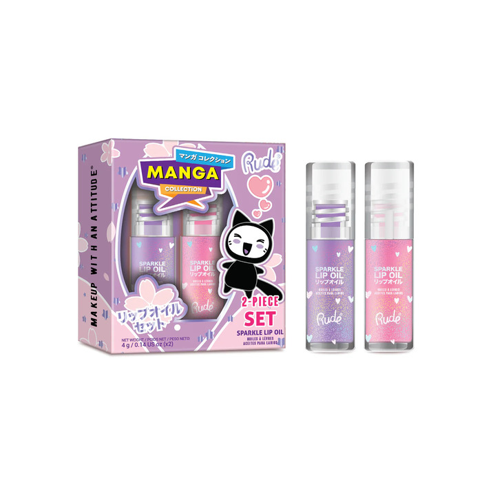 Sjaj za usne Manga Collection Sprakle Duo - Jagoda i Grozdje | Rude Cosmetics | Ecobeauty - 810079386901
