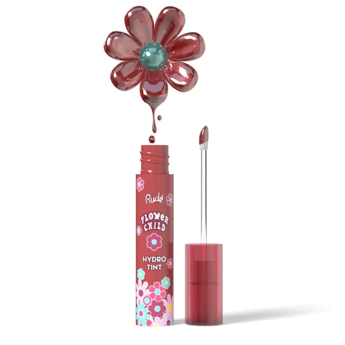 Tečni hidratantni ruž za usne FLOWER CHILD Black Dahlia 3g 810079383566 ⏐ RUDE COSMETICS ⏐ Ecobeauty