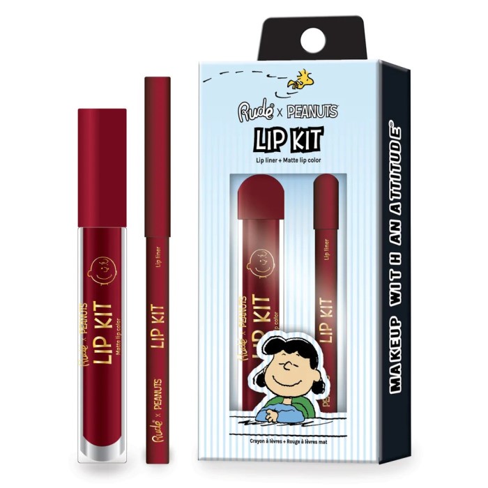 SET ZA USNE Peanuts - Kremasta olovka za usne i Tečni ruž u istoj nijansi 0.3 g/3.5 ml 810079384808 ⏐ RUDE COSMETICS ⏐ Ecobeauty