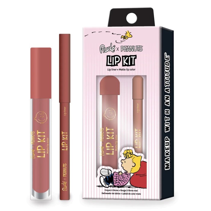 SET ZA USNE Peanuts - Kremasta olovka za usne i Tečni ruž u istoj nijansi 0.3 g/3.5 ml 810079384808 ⏐ RUDE COSMETICS ⏐ Ecobeauty