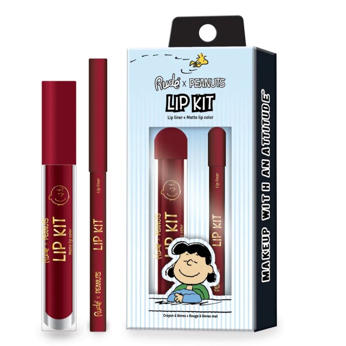 SET ZA USNE Peanuts - Kremasta olovka za usne i Tečni ruž u istoj nijansi 0.3 g/3.5 ml 810079384808 ⏐ RUDE COSMETICS ⏐ Ecobeauty