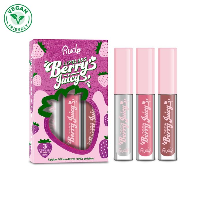 Set sjajeva za usne Berry Juicy - Lipgloss | RUDE COSMETICS | Ecobeauty