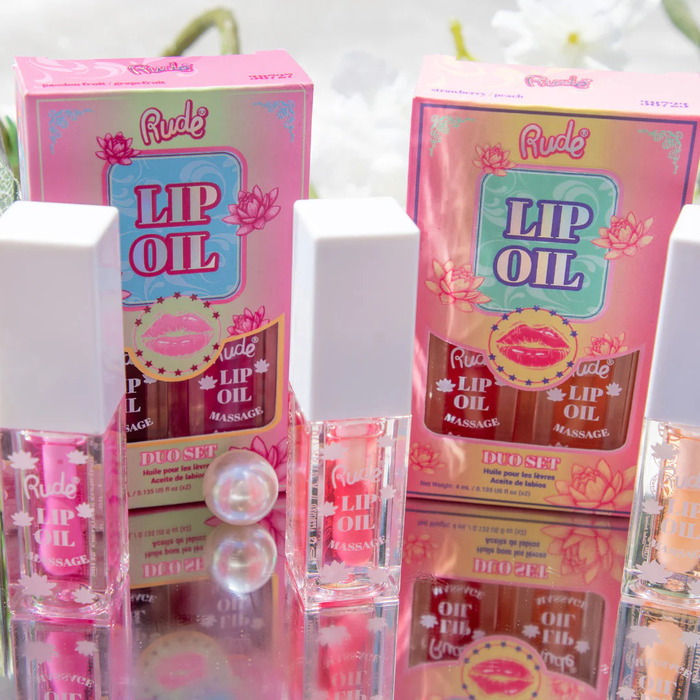 Ulje za usne - Duo set Jagoda i Breskva | Rude Cosmetics | Ecobeauty - 810079387236