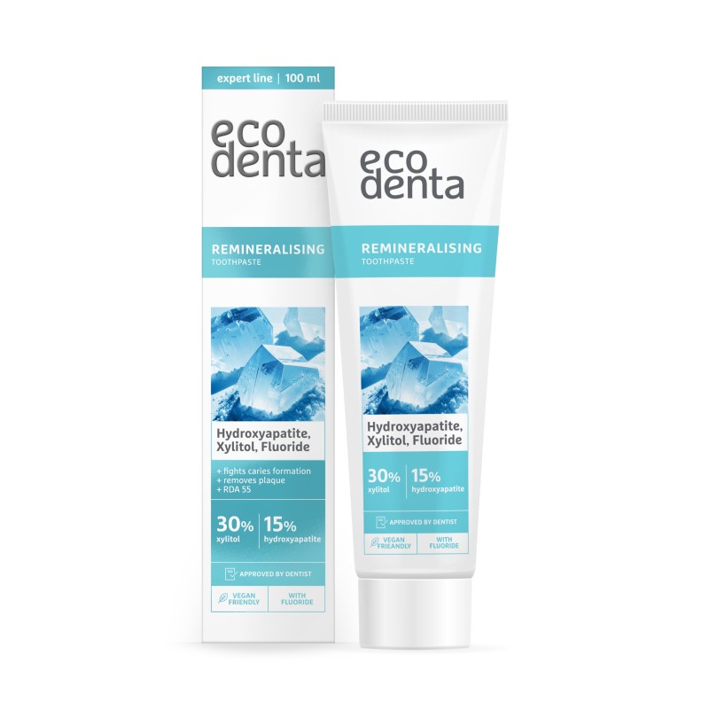 Ecodenta Expert Line pasta za remineralizaciju zubne gleđi sa ksilitolom i hidroksiapatitom 100 ml