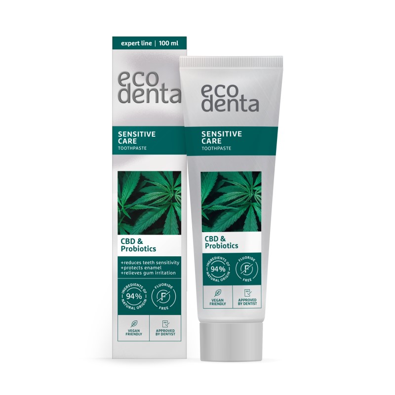 Ecodenta Expert Line pasta za osetljive zube sa CBD-om i probioticima 
