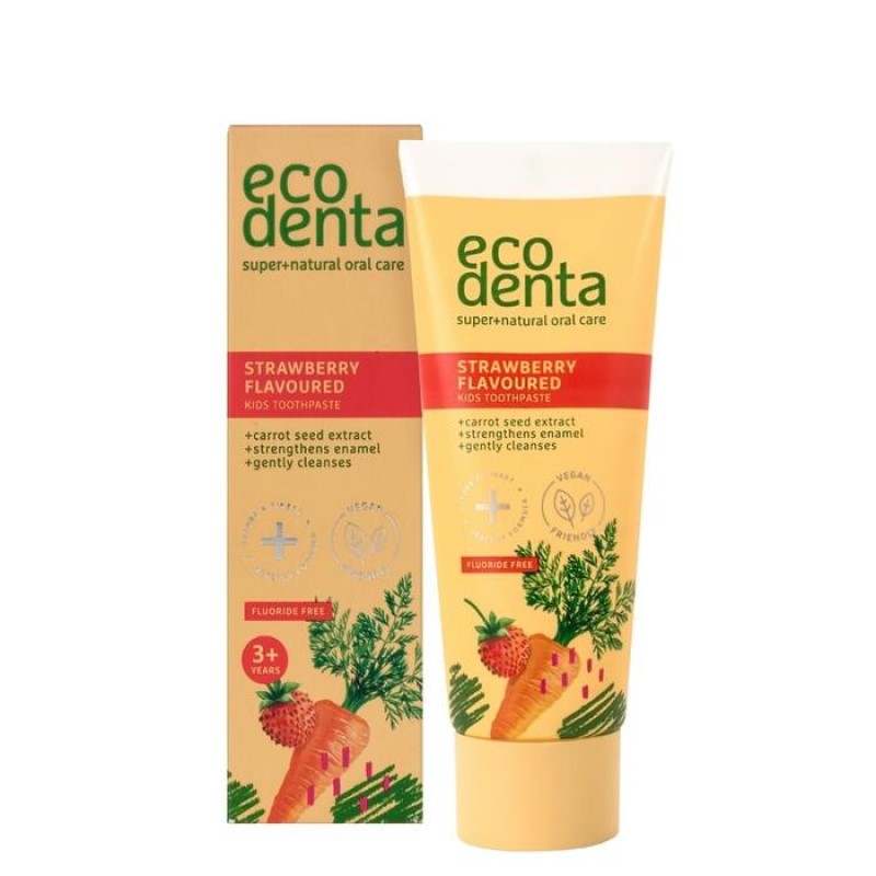 Ecodenta Green Line decija pasta za zube bez fluora sa ukusom sumske jagode 75 ml | Ecobeauty